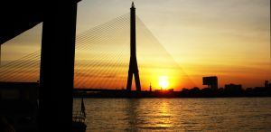Sunset in Bangkok - Nighttime Curfew imposed