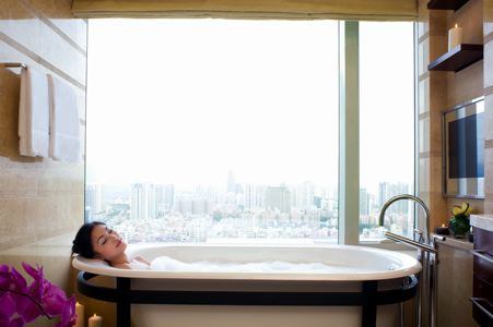 Bath in hotel room