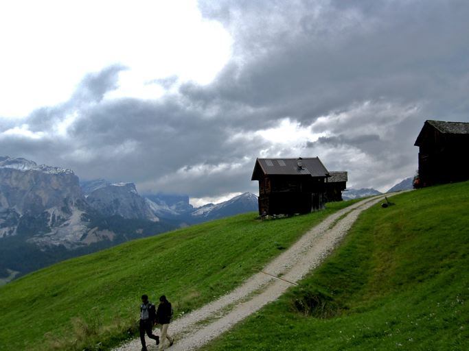 Hikers in the Alta Badia