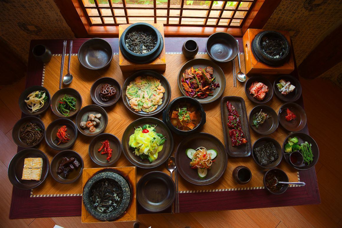 Korean meal  photo by Andy Katz